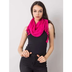 Fuchsia women's scarf with fringes