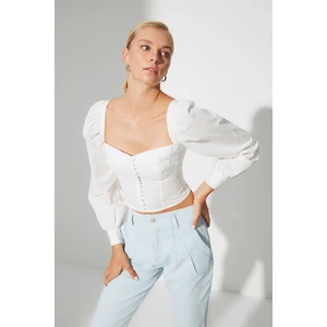 Top da donna Trendyol Ecru