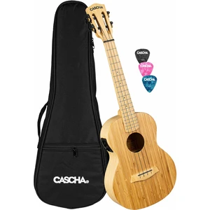 Cascha Tenor Ukulele Bamboo Natural with Pickup System