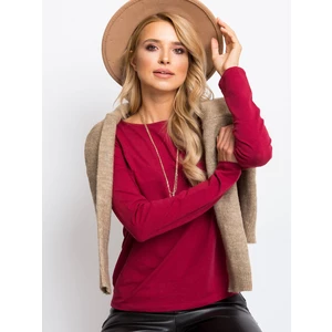 Women´s maroon blouse with long sleeves