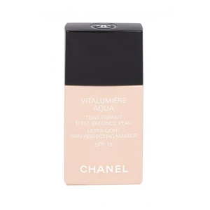 Chanel Vitalumière Aqua ultra lehký make-up pro zářivý vzhled pleti odstín 50 Beige SPF 15 30 ml