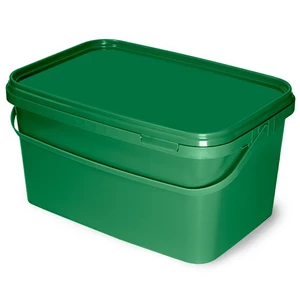 Delphin hranatý kbelík s víkem classa zelený 5 l