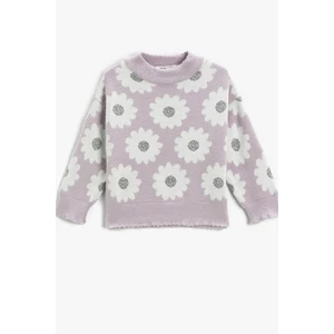 Koton Daisy Patterned Sweater Soft Textured