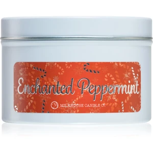 Milkhouse Candle Co. Christmas Enchanted Peppermint vonná sviečka v plechu 141 g