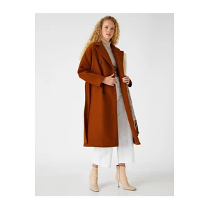 Koton Double Breasted Cachet Coat With Belt