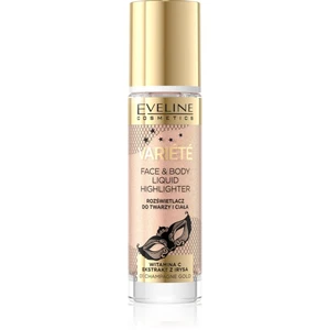 Eveline Cosmetics Variété tekutý rozjasňovač na obličej a tělo odstín 01 Champagne Gold 30 ml