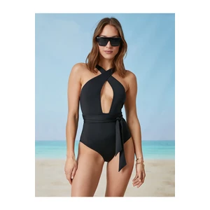 Koton Halterneck Swimwear with Window Detail