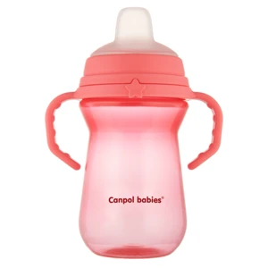 Nevylévací hrníček Canpol Babies s měkkým náustkem, růžový, 250 ml