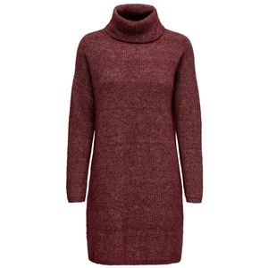 Jacqueline de Yong Dámské šaty JDYINGEBORG LIFE Regular Fit 15244163 Cordovan MELANGE XL