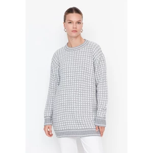 Trendyol Sweater - Gray - Oversize