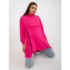 Fluo Pink Cotton Base Hoodie