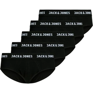 Jack&Jones 5 PACK - pánské slipy JACSOLID 12175102 Black S