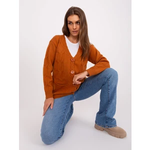 Light brown cardigan with cables