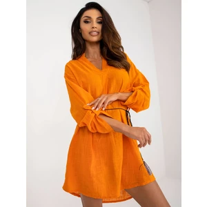 OCH BELLA cotton casual dress in orange