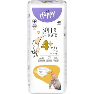 BELLA Baby Happy Soft&Delicate Size 4+ Maxi Plus jednorázové pleny 9-15 kg 40 ks