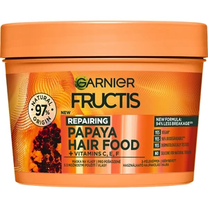 Regeneračná maska pre poškodené vlasy Garnier Fructis Papaya Hair Food 3 Usages Mask - 400 ml (C6846000) + darček zadarmo