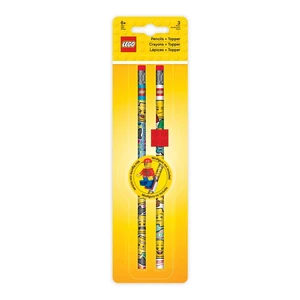 Komplet 2 grafitowych ołówków z gumką i klipem LEGO®