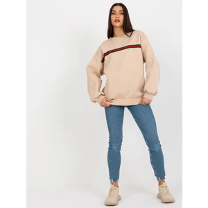 Beige hoodie with belt