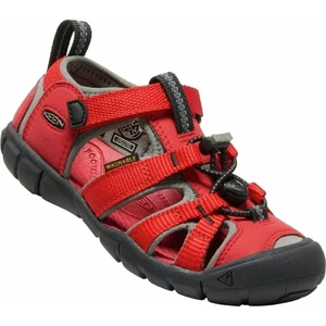 Keen Dětské trekové boty Seacamp II CNX Children Sandals Racing Red/Gargoyle 31