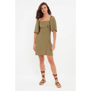 Trendyol Khaki Balloon Sleeve Dress
