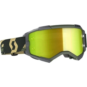 Scott Fury Camo Kaki/Yellow Chrome Works