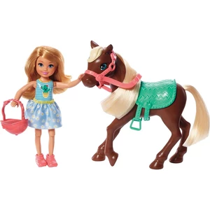 Mattel Barbie Chelsea a poník tmavě hnědý