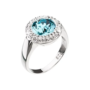 Evolution Group Stříbrný prsten s modrým krystalem Swarovski 35026.3 56 mm