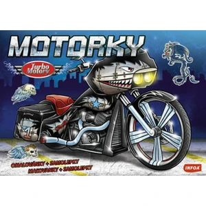 Motorky Turbo Motory -- omalovánky + samolepky [Papírenské zboží]