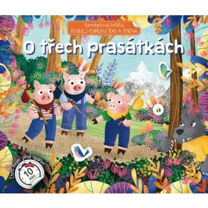 JIRI MODELS Povídej pohádku O třech prasátkách knížka samolepková