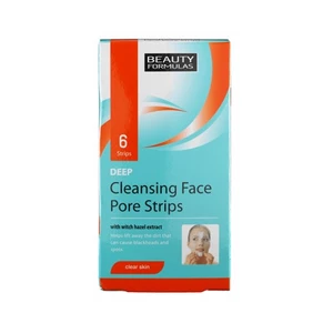 Beauty Formulas Čisticí pleťové pásky (Deep Cleansing Face Pore Strips) 6 ks