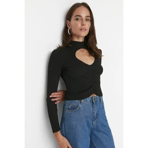 Trendyol Sweater - Black - Slim Fit