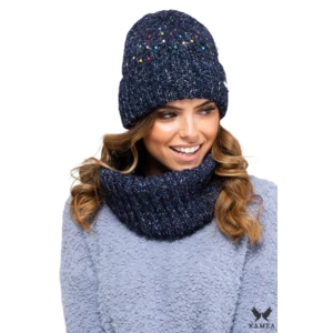 Dámský set Kamea Kamea_Set_Hat&Chimney_K.19.239.12_Navy_Blue