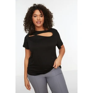 Trendyol Curve Plus Size Blouse - Black - Regular fit