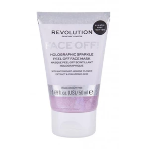 Revolution Skincare Slupovací pleťová maska Holographic Glitter Face Off 50 ml