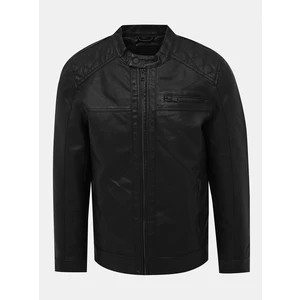 Black Leatherette Jacket ONLY & SONS Sal - Men's