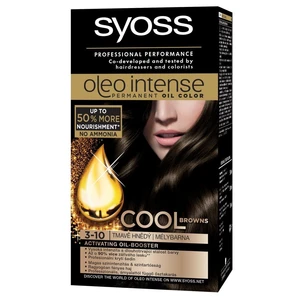 Syoss Oleo Intense permanentní barva na vlasy s olejem odstín 3-10 Dark brown