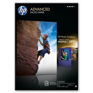 HP Advanced Glossy Photo Paper, foto papír, lesklý, zdokonalený, bílý, A4, 250 g/m2, 25 ks, Q5