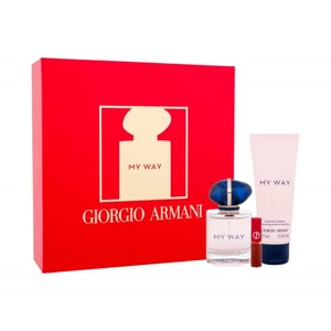 Giorgio Armani My Way dárková kazeta parfémovaná voda 50 ml + tělové mléko 75 ml + rtěnka Lip Maestro 1,5 ml 206 pro ženy