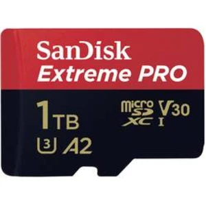 SanDisk Micro SDXC Extreme Pro 1TB + SD adaptér, UHS-I U3 A2, Class 10-rychlost 170/90 MB/s (SDSQXCZ-1T00-GN6MA)