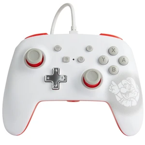 PowerA Enhanced Wired Controller - Mario White for Nintendo Switch