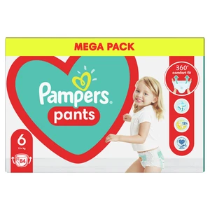 PAMPERS Pants 6 (15 kg+) 84 ks Extra Large Mega box - plienkové nohavičky