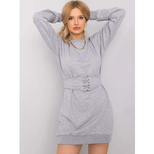 RUE PARIS Gray sweatshirt dress