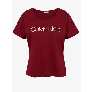 Calvin Klein Tričko Open-Nk Logo Prt T-S - Dámské