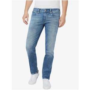 Modré pánské straight fit džíny Pepe Jeans Hatch - Pánské