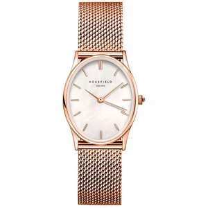 Rosefield The Oval White MOP Mesh Rose Gold OWRMR-OV12