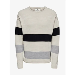 Beige patterned sweater ONLY & SONS Jan - Men