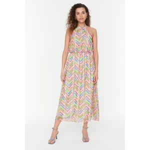 Trendyol Multicolor Patterned Halter Neck Dress