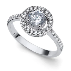 Oliver Weber Elegantný strieborný prsteň Sunshine 63268R 57 mm
