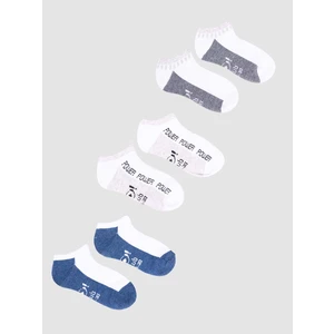 Yoclub Man's Boys' Ankle Cotton Socks Patterns Colours 3-pack SKS-0028C-AA30-002