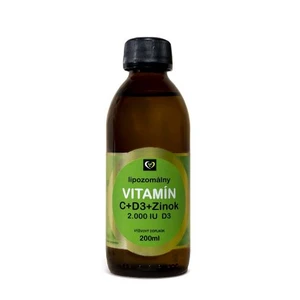 Zdravý Svet Lipozomální vitamín C + D3 + zinek 200 ml